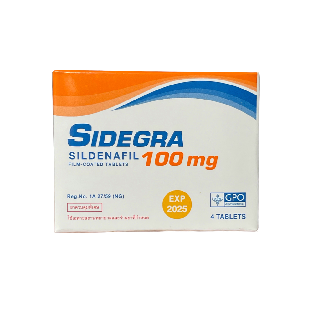 Sidegra ซิเดกร้า 100 mg/ 4 tablets